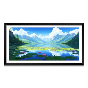 Nature Landscape Floating Frame Scenery Digital Print - (I5878) - 24x48 inch Modern Nature Wall Art for Living Room, Bedroom, Office, Hotels, Drawing Room Nature Landscape Floating Frame Scenery Digital Print - (I5878) - 24x48 inch Modern Nature Wall Art for Living Room, Bedroom, Office, Hotels, Drawing Room