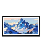 Nature Landscape Floating Frame Scenery Digital Print - (I5679) - 12x24 inch Modern Nature Wall Art for Living Room, Bedroom, Office, Hotels, Drawing Room