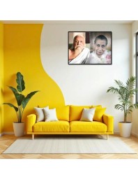 Sri Aurobindo & Mira Alfassa Laminated Photo - 9x11 Inches, Divine Blessings For Home & Office And Temple Decoration (F16308)