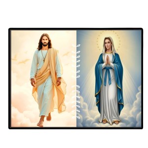 Jesus Immaculate Heart Of Mary Laminated Photo - 7x9 Inches, Divine Blessings For Home & Office And Temple Decoration (F16243) Jesus Immaculate Heart Of Mary Laminated Photo - 7x9 Inches, Divine Blessings For Home & Office And Temple Decoration (F16243)