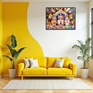 Lord RamSiya Laxman Laminated Photo - 9x11 Inches, Divine Blessings For Home & Office And Temple Decoration (F16110)