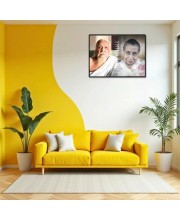 Sri Aurobindo & The Mother Laminated Photo - 7x9 Inches, Divine Blessings For Home & Office And Temple Decoration (F16153)