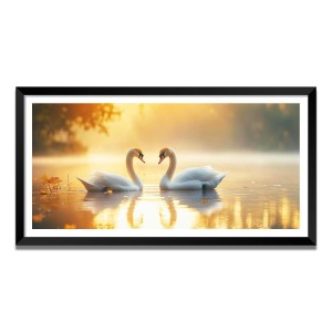 Nature Landscape Floating Frame Scenery Digital Print - (I5813) - 18x36 inch Modern Nature Wall Art for Living Room, Bedroom, Office, Hotels, Drawing Room