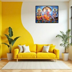 Lord Vishnu Shankar Mahesh Laminated Photo - 7x9 Inches, Divine Blessings For Home & Office And Temple Decoration (F16118) Lord Vishnu Shankar Mahesh Laminated Photo - 7x9 Inches, Divine Blessings For Home & Office And Temple Decoration (F16118)