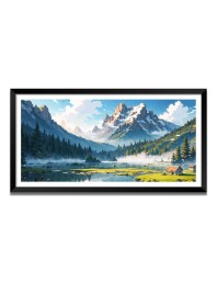 Nature Landscape Floating Frame Scenery Digital Print - (I5812) - 24x36 inch Modern Nature Wall Art for Living Room, Bedroom, Office, Hotels, Drawing Room