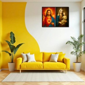 Jesus Christ-Our Lady Of Velankanni Laminated Photo - 7x9 Inches, Divine Blessings For Home & Office And Temple Decoration (F16375) Jesus Christ-Our Lady Of Velankanni Laminated Photo - 7x9 Inches, Divine Blessings For Home & Office And Temple Decoration (F16375)