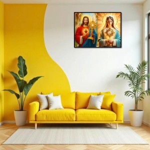 Jesus Christ-Our Lady Of Sorrows Laminated Photo - 7x9 Inches, Divine Blessings For Home & Office And Temple Decoration (F16296) Jesus Christ-Our Lady Of Sorrows Laminated Photo - 7x9 Inches, Divine Blessings For Home & Office And Temple Decoration (F16296)