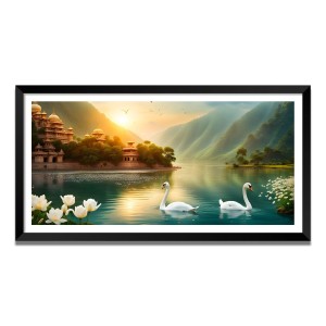 Nature Landscape Floating Frame Scenery Digital Print - (I5719) - 18x36 inch Modern Nature Wall Art for Living Room, Bedroom, Office, Hotels, Drawing Room Nature Landscape Floating Frame Scenery Digital Print - (I5719) - 18x36 inch Modern Nature Wall Art for Living Room, Bedroom, Office, Hotels, Drawing Room