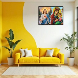 Jesus Christ-Our Lady Of Perpetual Help Laminated Photo - 7x9 Inches, Divine Blessings For Home & Office And Temple Decoration (F16364) Jesus Christ-Our Lady Of Perpetual Help Laminated Photo - 7x9 Inches, Divine Blessings For Home & Office And Temple Decoration (F16364)