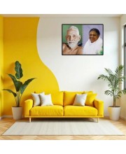 Sri Ramana Maharshi & Mother (Ammal) Laminated Photo - 5x7 Inches, Divine Blessings For Home & Office And Temple Decoration (F16315)