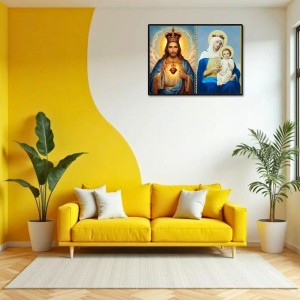 Jesus Christ-Our Lady Of Velankanni Laminated Photo - 7x9 Inches, Divine Blessings For Home & Office And Temple Decoration (F16376) Jesus Christ-Our Lady Of Velankanni Laminated Photo - 7x9 Inches, Divine Blessings For Home & Office And Temple Decoration (F16376)