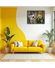 Jesus Lady Of FatimaLaminated Photo - 13x15 Inches, Divine Blessings For Home & Office And Temple Decoration (F16218)