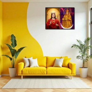 Jesus Christ-Our Lady Of Good Health Laminated Photo - 7x9 Inches, Divine Blessings For Home & Office And Temple Decoration (F16359) Jesus Christ-Our Lady Of Good Health Laminated Photo - 7x9 Inches, Divine Blessings For Home & Office And Temple Decoration (F16359)