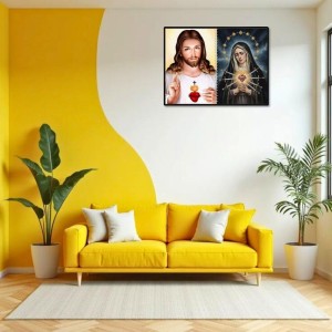 Jesus Christ-Our Lady Of Sorrows Laminated Photo - 7x9 Inches, Divine Blessings For Home & Office And Temple Decoration (F16337) Jesus Christ-Our Lady Of Sorrows Laminated Photo - 7x9 Inches, Divine Blessings For Home & Office And Temple Decoration (F16337)