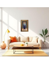 Lord Rama Digital Golden Balck Color Photo Frame | Hindu Religious Wall Decor | 12x18 Inches - Inspirational Wall Art For Office, Home Decor - Ideal Spiritual Gift (F16852)