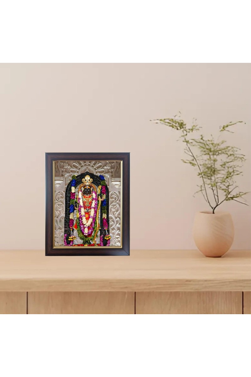 Hitech Sales Sri Ram Mandir | Sri Ram Lalla Ayodhya Dham Photo Frame for Pooja Room, Temple Decor, Home Decoration and Gift