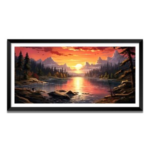 Nature Landscape Floating Frame Scenery Digital Print - (I5788) - 12x24 inch Modern Nature Wall Art for Living Room, Bedroom, Office, Hotels, Drawing Room Nature Landscape Floating Frame Scenery Digital Print - (I5788) - 12x24 inch Modern Nature Wall Art for Living Room, Bedroom, Office, Hotels, Drawing Room