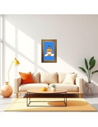 Sri Sri Thakur Anukul Digital Golden Balck Color Photo Frame | Hindu Religious Wall Decor | 12x18 Inches - Inspirational Wall Art For Office, Home Decor - Ideal Spiritual Gift (F16673)
