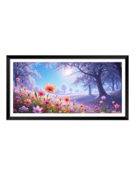 Nature Landscape Floating Frame Scenery Digital Print - (I5888) - 12x24 inch Modern Nature Wall Art for Living Room, Bedroom, Office, Hotels, Drawing Room
