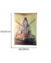 Golden Foil Hindu God Photo (set of 10) | Gold Plated Religious Wall Decor | Pooja Room Mandir Decoration | Gift for Diwali, Housewarming & Festivals (8x12)