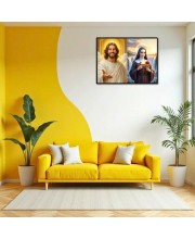 Jesus Christ-St. Therese Of Lisieux Laminated Photo - 7x9 Inches, Divine Blessings For Home & Office And Temple Decoration (F16406)