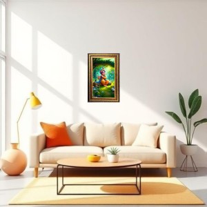 Lord Krishna Digital Golden Balck Color Photo Frame | Hindu Religious Wall Decor | 18x24 Inches - Inspirational Wall Art For Office, Home Decor - Ideal Spiritual Gift (F16803) Lord Krishna Digital Golden Balck Color Photo Frame | Hindu Religious Wall Decor | 18x24 Inches - Inspirational Wall Art For Office, Home Decor - Ideal Spiritual Gift (F16803)