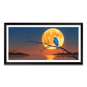 Nature Landscape Floating Frame Scenery Digital Print - (I5773) - 24x36 inch Modern Nature Wall Art for Living Room, Bedroom, Office, Hotels, Drawing Room