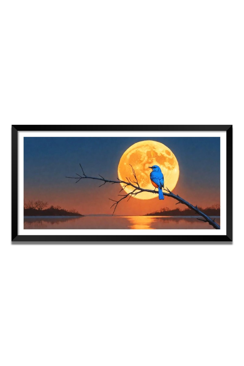 Nature Landscape Floating Frame Scenery Digital Print - (I5773) - 24x36 inch Modern Nature Wall Art for Living Room, Bedroom, Office, Hotels, Drawing Room