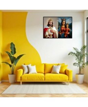 Jesus Lady Of Velankanni Laminated Photo - 7x9 Inches, Divine Blessings For Home & Office And Temple Decoration (F16201)