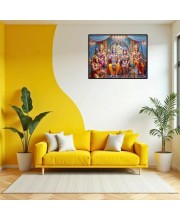 Lord RamSiya Laminated Photo - 9x11 Inches, Divine Blessings For Home & Office And Temple Decoration (F16078)