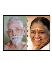 Sri Ramana Maharshi & Mother (Ammal) Laminated Photo - 5x7 Inches, Divine Blessings For Home & Office And Temple Decoration (F16314)