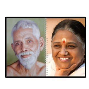Sri Ramana Maharshi & Mother (Ammal) Laminated Photo - 5x7 Inches, Divine Blessings For Home & Office And Temple Decoration (F16314)