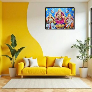 Lord Ganesha Maa Laxmi Sarswati Laminated Photo - 9x11 Inches, Divine Blessings For Home & Office And Temple Decoration (F16123) Lord Ganesha Maa Laxmi Sarswati Laminated Photo - 9x11 Inches, Divine Blessings For Home & Office And Temple Decoration (F16123)