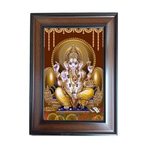 Hi Tech Sales Shree Ganesh Polystyrene Photo Frame for Wall Decor Home, Office, and Temple - Printed Photo, Pack of 1 Hi Tech Sales Shree Ganesh Polystyrene Photo Frame for Wall Decor Home, Office, and Temple - Printed Photo, Pack of 1