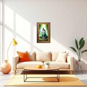Lord Krishna Digital Golden Balck Color Photo Frame | Hindu Religious Wall Decor | 18x24 Inches - Inspirational Wall Art For Office, Home Decor - Ideal Spiritual Gift (F16932) Lord Krishna Digital Golden Balck Color Photo Frame | Hindu Religious Wall Decor | 18x24 Inches - Inspirational Wall Art For Office, Home Decor - Ideal Spiritual Gift (F16932)