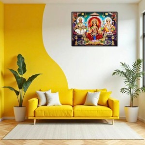 Lord Ganesha Maa Laxmi Sarswati Laminated Photo - 7x9 Inches, Divine Blessings For Home & Office And Temple Decoration (F16125) Lord Ganesha Maa Laxmi Sarswati Laminated Photo - 7x9 Inches, Divine Blessings For Home & Office And Temple Decoration (F16125)