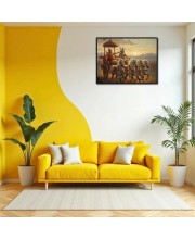 Lord Krishna Laminated Photo - 7x9 Inches, Divine Blessings For Home & Office And Temple Decoration (F16074)
