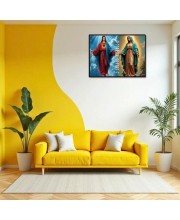 Jesus Christ-Immaculate Conception Laminated Photo - 7x9 Inches, Divine Blessings For Home & Office And Temple Decoration (F16273)
