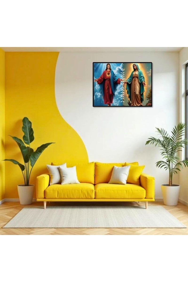 Jesus Christ-Immaculate Conception Laminated Photo - 7x9 Inches, Divine Blessings For Home & Office And Temple Decoration (F16273)