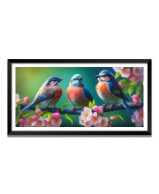 Nature Landscape Floating Frame Scenery Digital Print - (I5877) - 12x24 inch Modern Nature Wall Art for Living Room, Bedroom, Office, Hotels, Drawing Room