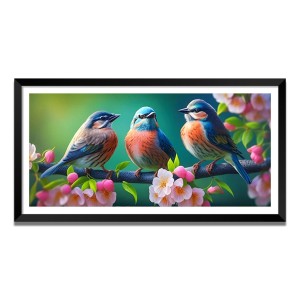 Nature Landscape Floating Frame Scenery Digital Print - (I5877) - 18x36 inch Modern Nature Wall Art for Living Room, Bedroom, Office, Hotels, Drawing Room