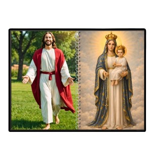 Jesus Christ-Virgin Mary Laminated Photo - 7x9 Inches, Divine Blessings For Home & Office And Temple Decoration (F16400) Jesus Christ-Virgin Mary Laminated Photo - 7x9 Inches, Divine Blessings For Home & Office And Temple Decoration (F16400)
