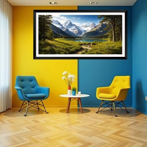 Nature Landscape Floating Frame Scenery Digital Print - (I5836) - 24x36 inch Modern Nature Wall Art for Living Room, Bedroom, Office, Hotels, Drawing Room Nature Landscape Floating Frame Scenery Digital Print - (I5836) - 24x36 inch Modern Nature Wall Art for Living Room, Bedroom, Office, Hotels, Drawing Room