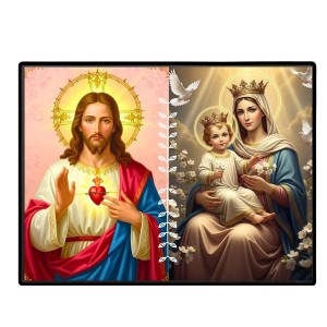 Jesus Christ-Our Lady Of Perpetual Help Laminated Photo - 7x9 Inches, Divine Blessings For Home & Office And Temple Decoration (F16259) Jesus Christ-Our Lady Of Perpetual Help Laminated Photo - 7x9 Inches, Divine Blessings For Home & Office And Temple Decoration (F16259)