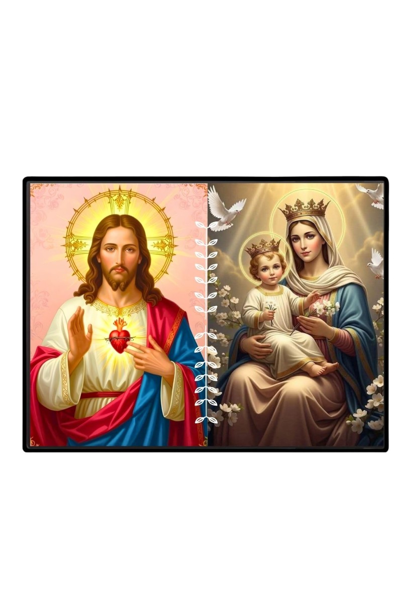 Jesus Christ-Our Lady Of Perpetual Help Laminated Photo - 7x9 Inches, Divine Blessings For Home & Office And Temple Decoration (F16259)