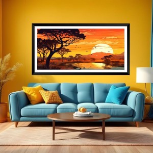 Nature Landscape Floating Frame Scenery Digital Print - (I5574) - 18x36 inch Modern Nature Wall Art for Living Room, Bedroom, Office, Hotels, Drawing Room Nature Landscape Floating Frame Scenery Digital Print - (I5574) - 18x36 inch Modern Nature Wall Art for Living Room, Bedroom, Office, Hotels, Drawing Room