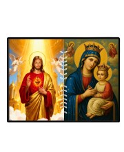 Jesus Lady Of Velankanni Laminated Photo - 9x11 Inches, Divine Blessings For Home & Office And Temple Decoration (F16214)