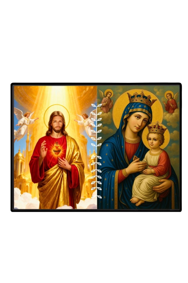 Jesus Lady Of Velankanni Laminated Photo - 9x11 Inches, Divine Blessings For Home & Office And Temple Decoration (F16214)