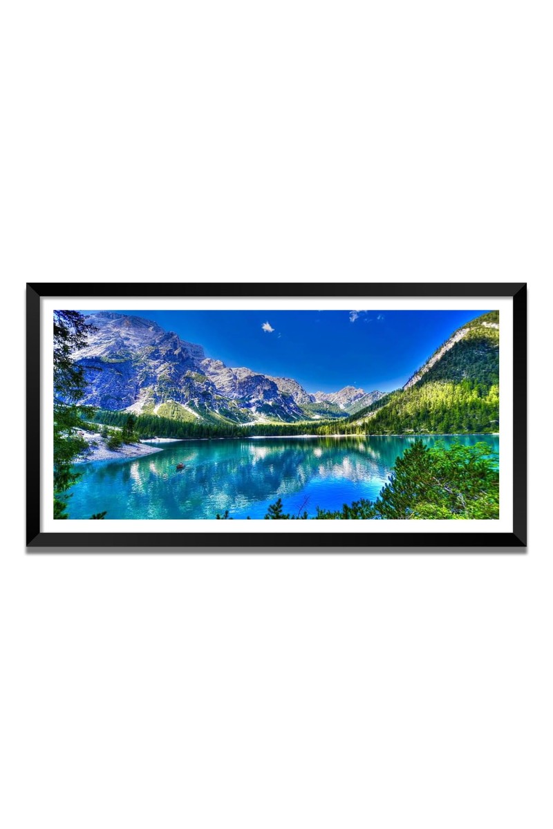 Nature Landscape Floating Frame Scenery Digital Print - (I5852) - 24x36 inch Modern Nature Wall Art for Living Room, Bedroom, Office, Hotels, Drawing Room