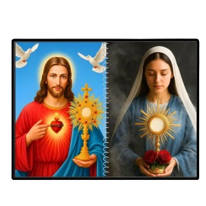 Immaculate Heart Of Mary Laminated Photo - 7x9 Inches, Divine Blessings For Home & Office And Temple Decoration (F16456)